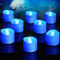 Homemory 24-Pack Blue Flameless Battery Tea Light Candles, 200+ Hours by Homemory
