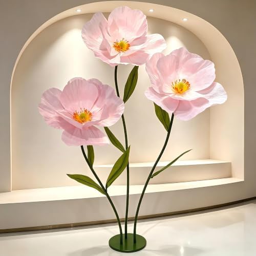 5.58FT Artificial Paper Flowers, Large Flower Backdrop - Image 3