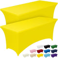 Pureegg Spandex Tablecloth 6ft 2 Pack Yellow by Pureegg