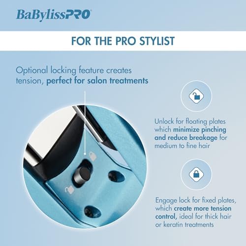BabylissPRO Nano Titanium Ionic Hair Straightener, Professional Flat Iron for All Hair Types - Image 3
