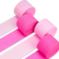 PartyWoo Hot Pink Crepe Paper Streamers 4pcs 328 FT Hot Pink Streamers by PartyWoo