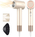 Hair Dryer, TurboLux Ionic 200 Million Negative Ions Fast Drying High Speed Hairdryer with Diffuser, Lightweight, Low Noise 1500W Hair Diffuser Dryer with 110000 RPM Brushless Motor (Cream) by LuxingBeauty-LuxuryHairStyling