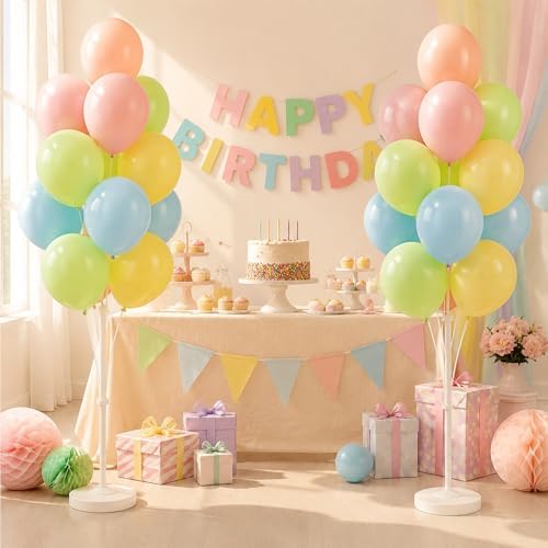 2Set Pastel Balloon Column Kit,Anti-Tip Sand-Fill Base For Party - Image 5