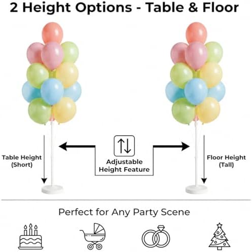 2Set Pastel Balloon Column Kit,Anti-Tip Sand-Fill Base For Party - Image 3