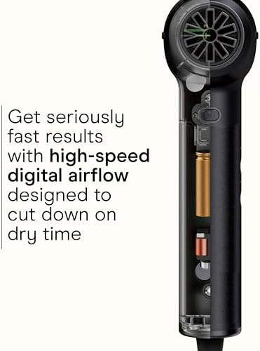Conair Hair Dryer, INFINITIPRO, Digital, Ionic, Attachments Included, Black - Image 3