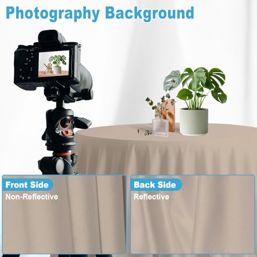 Beige Photography Backdrop for Photoshoot, Fabric, 8x10 FT - Image 6