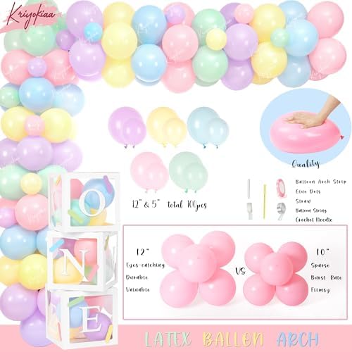 Kriyokiaa Sweet One 1st Birthday Decorations for Girl, 150 Pcs Kit - Image 3