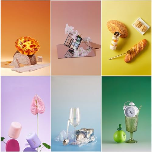 Yoocheese Photo Backdrop for Product Photography: 6pcs/12color Paper Background kit for Food Photos, Small Item Photoshoot - for Product Photographer & Content Creator (22x34inches New) - Image 3