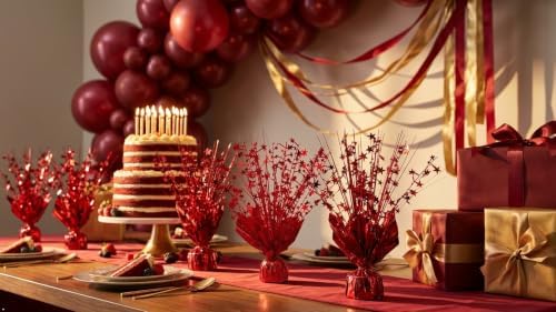 4 Pack Christmas Centerpieces for Tables Red - Image 6