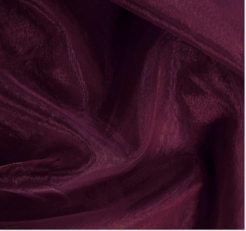 85 Yard Organza Fabric 44" Wide for Wedding Event Décor - Wine - Image 4