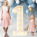 Ledido Easy-Assemble 4FT Warm White Marquee Light Up Number 1 for Birthday by Ledido