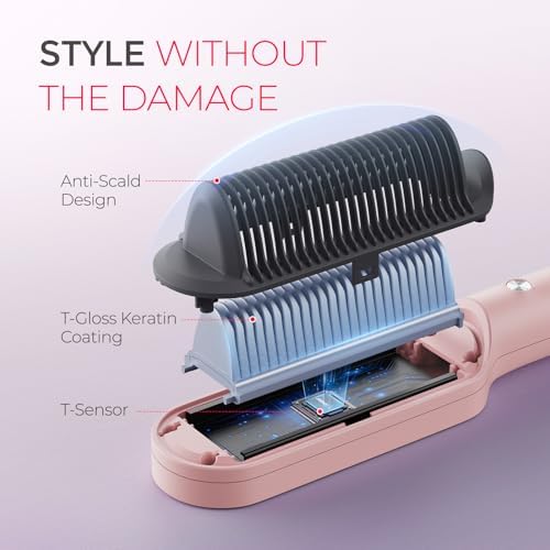 TYMO Ring Hair Straightener Brush, 2-in-1 Straightening Brush & Hot Comb - Image 5