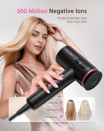 Hair Dryer, 1800W Ionic Hair Dryer with Smart Mode (Baby/Men/Women) - Image 4