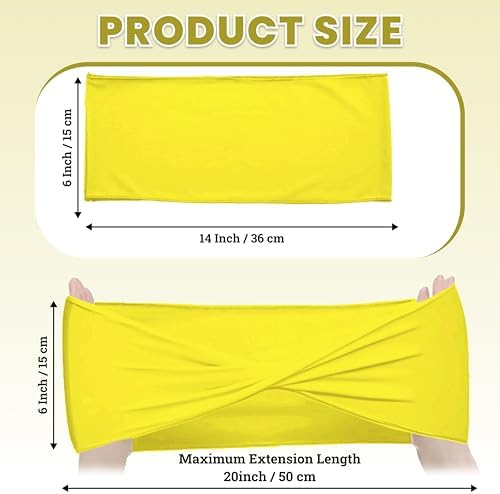 MDS Pack of 200 Spandex Chair Sashes Without Slider Buckles – Yellow - Image 2