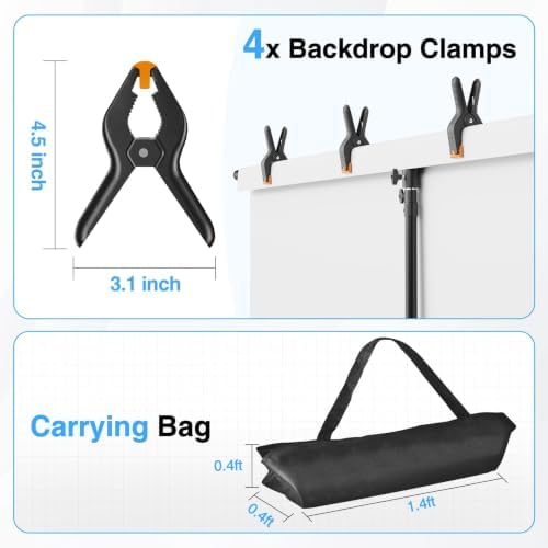EMART T Shape Backdrop Stand 8.5x5.4ft, Green Screen Photo Banner Stand - Image 6