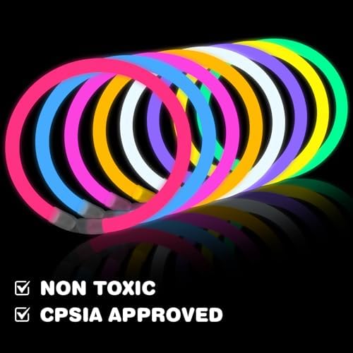 YixangDD 86 Pcs 8 Inch Glow Sticks Bulk Party Pack with Connectors - Image 4