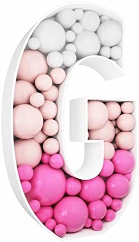 3FT DIY Mosaic Balloon Letter G Frame, Fillable Party Backdrop Decor by JW+Passion+-+Premium+Quality%2C+Made+With+Passion