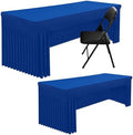 Smiry 2 Pack Spandex Open Back Tablecloth,Elastic Fitted Stretch Tablecloth for 6FT Rectangle Tables,Waterproof Washable Table Cover Skirt for Wedding, Banquet & Parties (Blue, 72Lx30Wx30H Inch) by Smiry