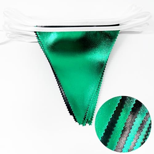 Black Green Party Decorations Metallic Fabric Triangle Pennant Banner Flag Bunting Garland for Video Game Soccer Birthday Graduations Wedding Bachelorette Halloween Outdoor Holiday Party Supplies - Image 3