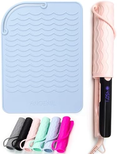 ANGENIL Heat Resistant Silicone Mat for Hair Tools - Counter Mat Pad Cover for Curling Irons, Flat Irons, and Hair Straighteners (9" x 6.5") by ANGENIL