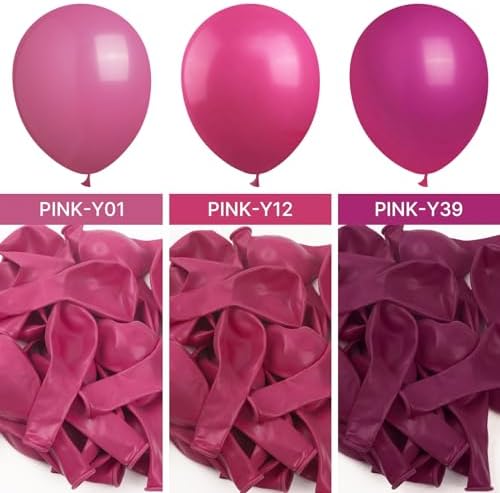 PartyWoo Hot Pink Balloons 50pcs Magenta Fuchsia Color 12 Inch - Image 3