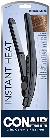 Conair Instant Heat Ceramic Flat Iron, 2 Inch, Black (packaging and plate color may vary) - Image 4