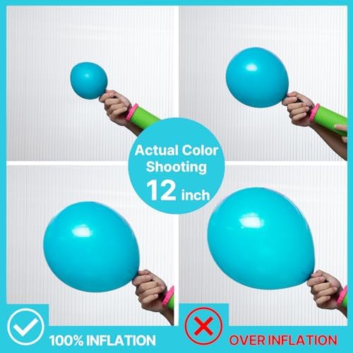 PartyWoo Dark Teal Balloons 140pcs Turquoise Aqua Blue Teal Different Sizes - Image 3