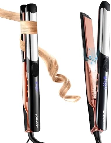 SOKANY Hair Straightener and Titanium Flat Iron Curler 2 in 1 by SOKANY