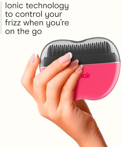 Conair 5-Minute Fix Touch-up Tool Straightening Brush, Rechargeable, Pink - Image 3