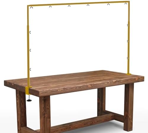 Over The Table Rod Stand with Clamps, Adjustable Metal Table Arch Stand by Mutualsign