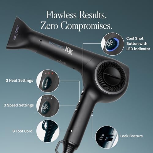 Bio Ionic 10X Ultralight Speed Hair Dryer with Adjustable Heat & Speed - Image 5