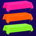 Mega-L Glow in the Dark Party Supplies, Neon Table Cloths, 3 Pack by Mega-Loopolis
