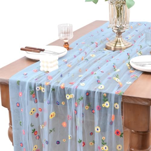 3 Pack Flower Table Runner Floral Daisy Fall Wedding Birthday Party Decor by Joanlody