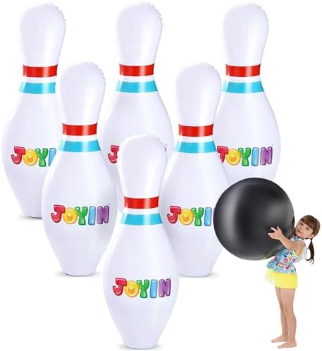 JOYIN Giant Inflatable Bowling Set for Kids and Adults, Christmas Birthday Party Games, Kids Education Motor Skills Toys by JOYIN