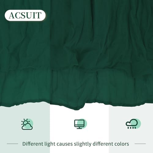 16 Pack Emerald Green Cheesecloth Table Runner 20 x 120 inch Gauze Table Runners 10 FT Long,Semi Sheer Boho Cheese Cloth Fabric Table Runner Bulk for Wedding,Party,Baby Shower,Bridal Shower Decoration - Image 6