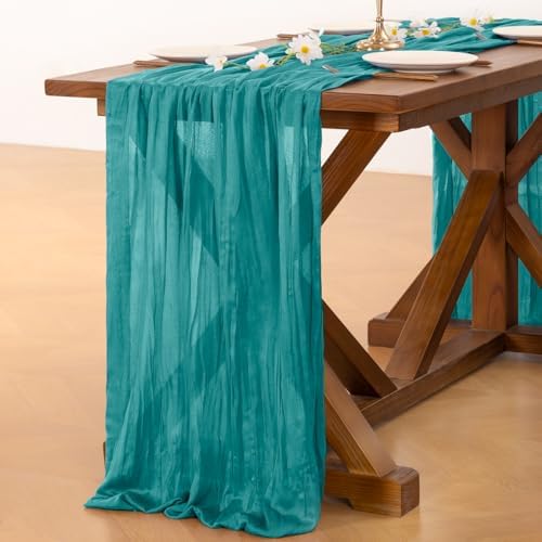 Cheesecloth Table Runner Fall Boho Wedding Birthday Party Home Decor - Image 4