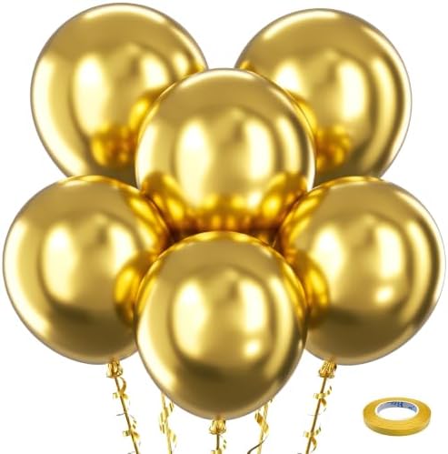Bezente Metallic Gold Balloons 18 Inch 30 Pack Latex Large Thick by Bezente