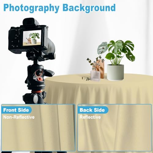 Tan Photography Backdrop for Photoshoot, Fabric, 6x9 FT - Image 4