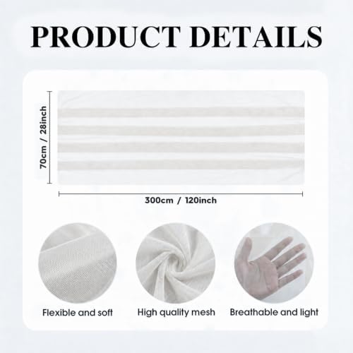 Artoid Mode 3Pcs Ivory Gauze Table Runner 28x120Inch, Seasonal Sheer Kitchen Dining Holiday Wedding Birthday Baby Shower Table Decor for Home Party - Image 5