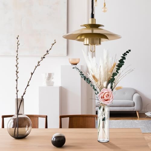 Qinyoung 10 Set Dried Pampas Grass Table Centerpiece for Wedding, Pink - Image 5