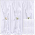 6 Panels White Backdrop Curtain for Parties Wedding Wrinkle Free White Photo Curtains Backdrop Drapes Fabric Decoration for Baby Shower 30ft(W) x 10ft(H) by Tao-GePartyDecorations