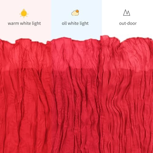 3 Pack Red Cheesecloth Table Runner, 17 x 108 inch, Semi Sheer Boho Cheese Cloth Fabric Table Runner Bulk for Wedding, Birthday, Party, Holiday, Home Decor (Red) - Image 7