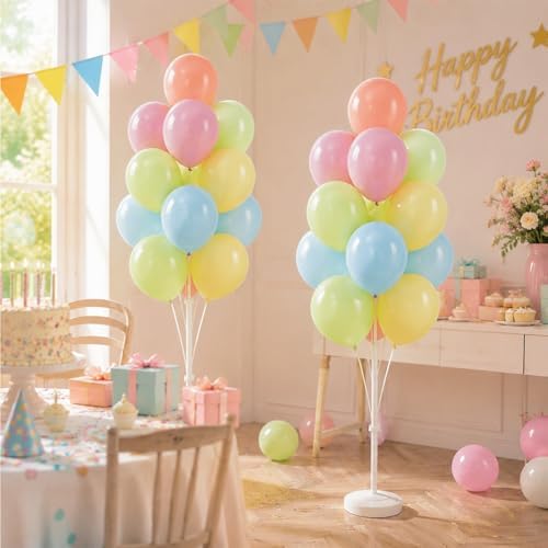 2Set Pastel Balloon Column Kit,Anti-Tip Sand-Fill Base For Party - Image 6
