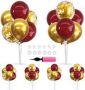 TONIFUL 6 Set Wine Red Gold Balloon Stand Balloon Centerpieces for Table by TONIFUL