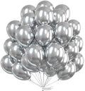 PartyWoo Metallic Silver Balloons 50pcs Latex Helium Balloons 12 Inch by PartyWoo