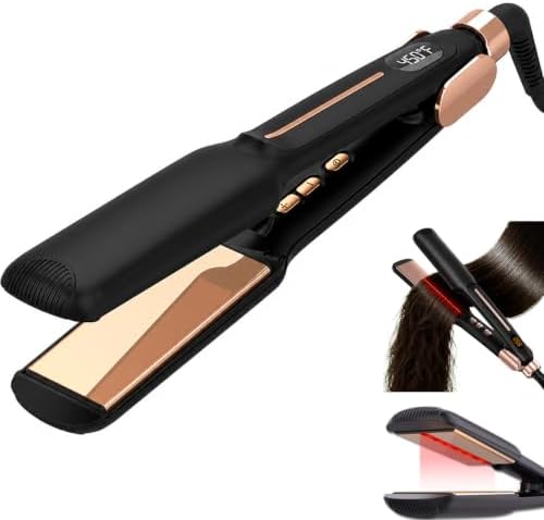 1.75" Titanium Flat Iron Hair Straightener for Women with Infrared by LANMAO