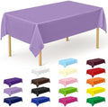 QZYL 12 PCS Lavender Plastic Tablecloths, 54 in x 108 in Dinner Table Cloths, Rectangle Table Cover for Birthday Party Family Gathering Wedding by QZYL