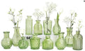 Mini Bud Vases Centerpieces for Tables,Clear Bud Vases for Flowers,Small Flower Vases Suitable for Birthday Party,Anniversary,Wedding Reception,Baby Shower (Green, 12PCS) by Unknown