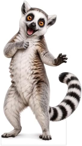 Funny Ring-Tailed Lemur Life Size Cardboard Cutout Standee, 6FT by 111PRINT