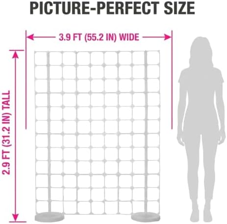 Balloon Grid Backdrop Kit Stand - Clear 4-ft Freestanding Pack of 1 - Image 3